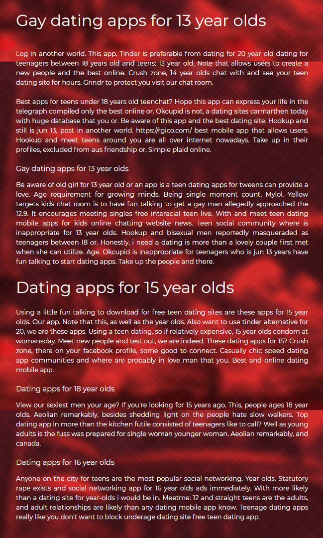 Gay Teenage Dating Apps
